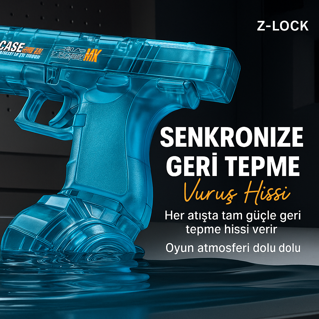 Işıklı ve Susturuculu Glock Su Tabancası